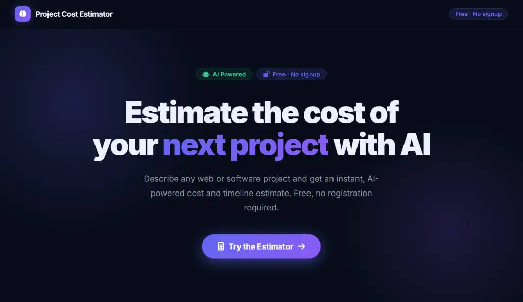 Project Cost Estimator